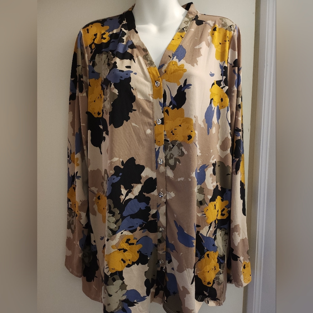 Halston Womens Blouse. Size xl. Preloved.